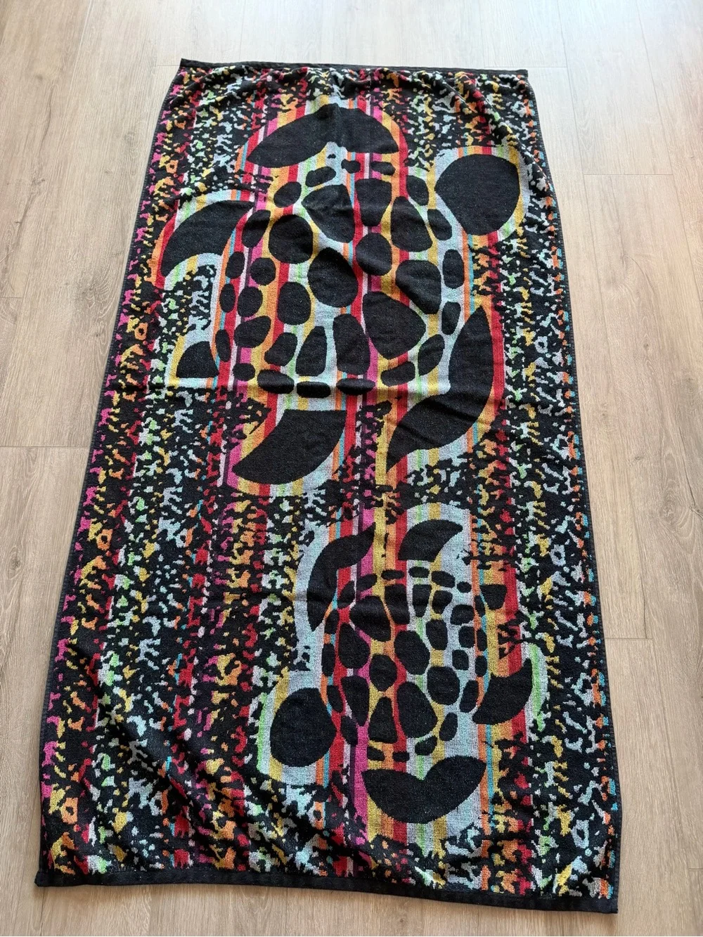 Colorful Turtle Print Square Towel
